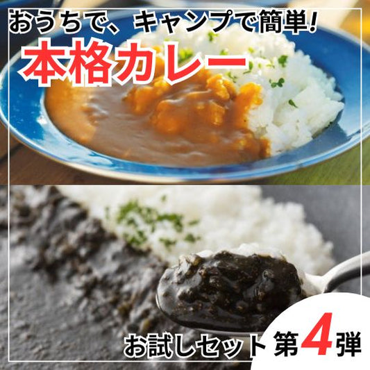 【お試しセット】明太子とイカ墨のKURO(黒)カレー 150g x 10袋 & キャンプ飯はちみつカレー中辛 1kg x 3袋